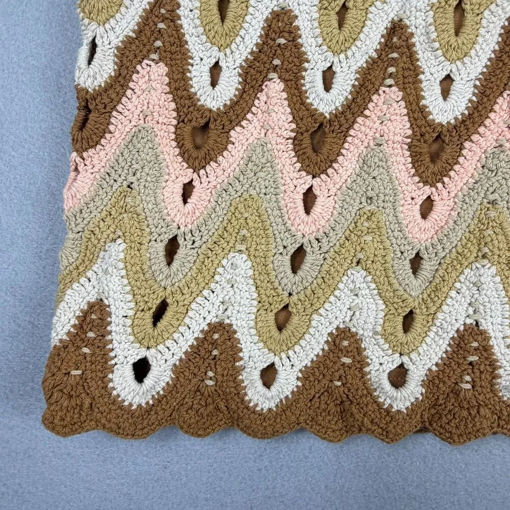 Free People Crochet Knit Mini Skirt Womens Small Boho Fairy Festival Lined